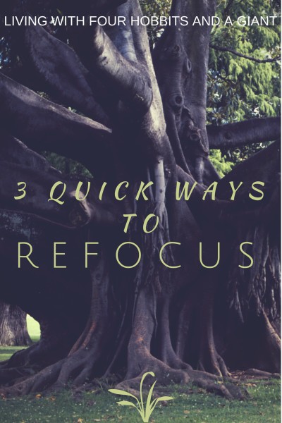 3 Quick ways to refocus: for the frazzled mama