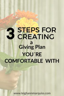 3 Steps for Creating a Giving Plan You´re Comfortable With